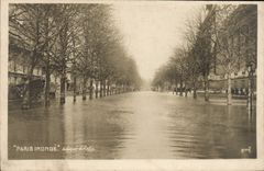 VINTAGE POSTCARD Paris Floods Which occurred of Antin