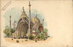 VINTAGE POSTCARD Monumental Porte Places Paris Harmony