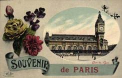 VINTAGE POSTCARD To remember Of Paris Gare de Lyon