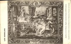 VINTAGE POSTCARD the Goblins Apollo And the Museum According to Antoine Charon Paris Museum