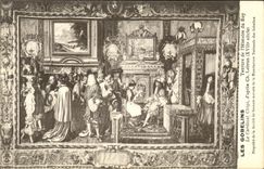 VINTAGE POSTCARD the Goblins Hanging Of the History Of Roy the Chigi Cardinal according to Lebrun Paris Museum