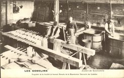 VINTAGE POSTCARD the Goblins Workshop Of Dyeing Paris Museum