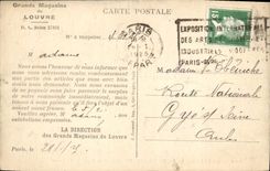 VINTAGE POSTCARD Paris Department stores Of Louvre Gallery of the ray of tapestry