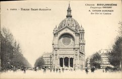 VINTAGE POSTCARD Paris Church Saint Augustin Chicoree Baker