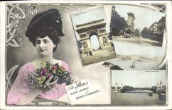 VINTAGE POSTCARD Paris a Friend sends It to You