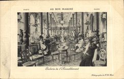 CPA Au Bon Marche Paris Galerie De l'Ameublement