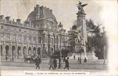 CPA Paris Plage Du Carrousel Et statue De Gambetta