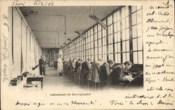 VINTAGE POSTCARD Paris Laboratory Of Micrography
