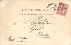 Laboratorio de París de la POSTAL de la VENDIMIA de la micrografía