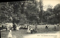 VINTAGE POSTCARD Paris Pleasures Of Dirmanche