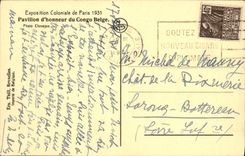 CPA Exposition Coloniale De Paris Pavillon d'Honneur Du Congo Belge