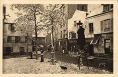CPA Paris En Flanant Montmartre Sous La Neige 