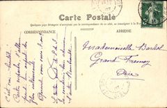 VINTAGE POSTCARD I Leave Paris And My Friendships Paris Pont Alexandre III Train Sends to You