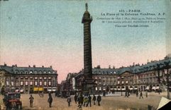 CPA Paris La Place Et La Colonne Vendome