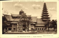 VINTAGE POSTCARD International exhibition Paris 1931 House Of the Netherlands Principal Frontage