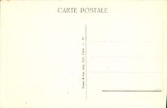 Exposición internacional de París de la POSTAL de la VENDIMIA de los artes decorativos uno de los arcos que separan las tiendas del puente Alejandro