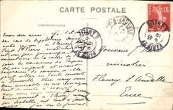 VINTAGE POSTCARD the District Floods the Street Of Convention close the Street St Charles