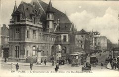 VINTAGE POSTCARD Paris the Academy Of Arts And Trades And the Street Reaumur