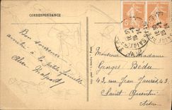 VINTAGE POSTCARD Paris the Bridge Alexandre III And the Petit Palais Sand pit of the Seine