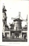 VINTAGE POSTCARD Paris the Eouge Mill