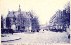 VINTAGE POSTCARD Paris Town hall Of 11th And which occurred Parmentier