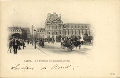 POSTAL París de la VENDIMIA la casa De Rohan Louvre