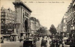 CPA Paris Le Boulevard Et La Porte Saint Denis