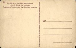 VINTAGE POSTCARD Paris the Tomb Of Napoleon Under the Dome Of the Invalids