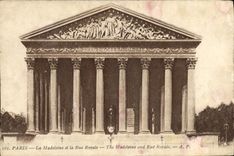 VINTAGE POSTCARD Paris the Madeleine And the Royal Street