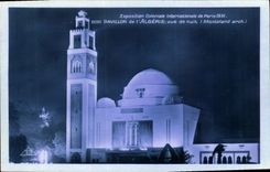 CPA Exposition Coloniale Internationale De Paris 1931 Pavillon De l'Algerie Vue de nuit