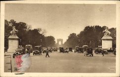 CPA Les Petits Tableaux De Paris L'Avenue Des Champs Elysees Et Les Chevaux De Marly