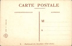 CPA Esplanade Des Invalides Paris 1925 