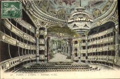 VINTAGE POSTCARD Paris the Interior Opera