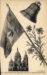 VINTAGE POSTCARD To remember Of the Sacring Heart De Montmartre Paris Bell