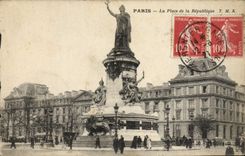 CPA Paris La Place De La Republique