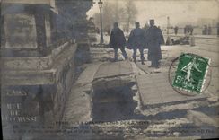 VINTAGE POSTCARD Paris the Great Rising Of the Seine Parks of Orsay