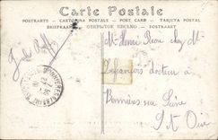 VINTAGE POSTCARD Paris the Great Rising Of the Seine Rescuers saving a Quay family of Large Augustins