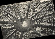 CPA Paris Panorama de la place de l'Etoile pris en ballon