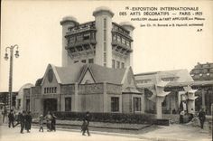 VINTAGE POSTCARD Paris International exhibition Of Decorative Arts Paris House Company of the Applied art