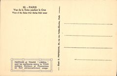 VINTAGE POSTCARD Paris Seen Of the Seine During the Rising sinned Sinning