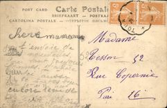 VINTAGE POSTCARD Paris the Great Rising Of the Seine Flood of the Large palace Which occurred of Antin