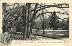 VINTAGE POSTCARD the Bois de Boulogne In Fall Pre Catelan Island Of the Country cottage Of Bengali
