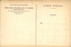 CPA Soclete Suisse d'Assurance Contre Les Accidents Winterthur Boulevard Malesherbes Paris