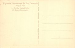 CPA Exposition Internationale Des Arts Decoratifs Paris 1925 Pavillon National Italien