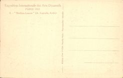 CPA Paris Exposition Internationale des Arts Decoratifs Paris 1925 Studium Louvre