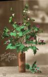 CPA Fantaisie Fleurs Houx