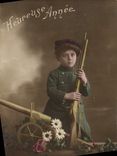 CPA Fantaisie Soldat enfant