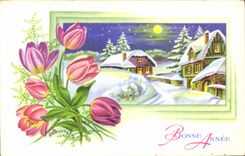 CPA Fantaisie Fleurs