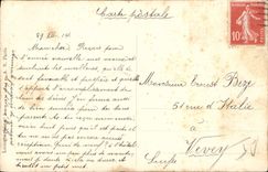 VINTAGE POSTCARD Fantasy Woman Dead Man Sickle Cock