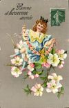 CPA Fantaisie Enfant Fleurs